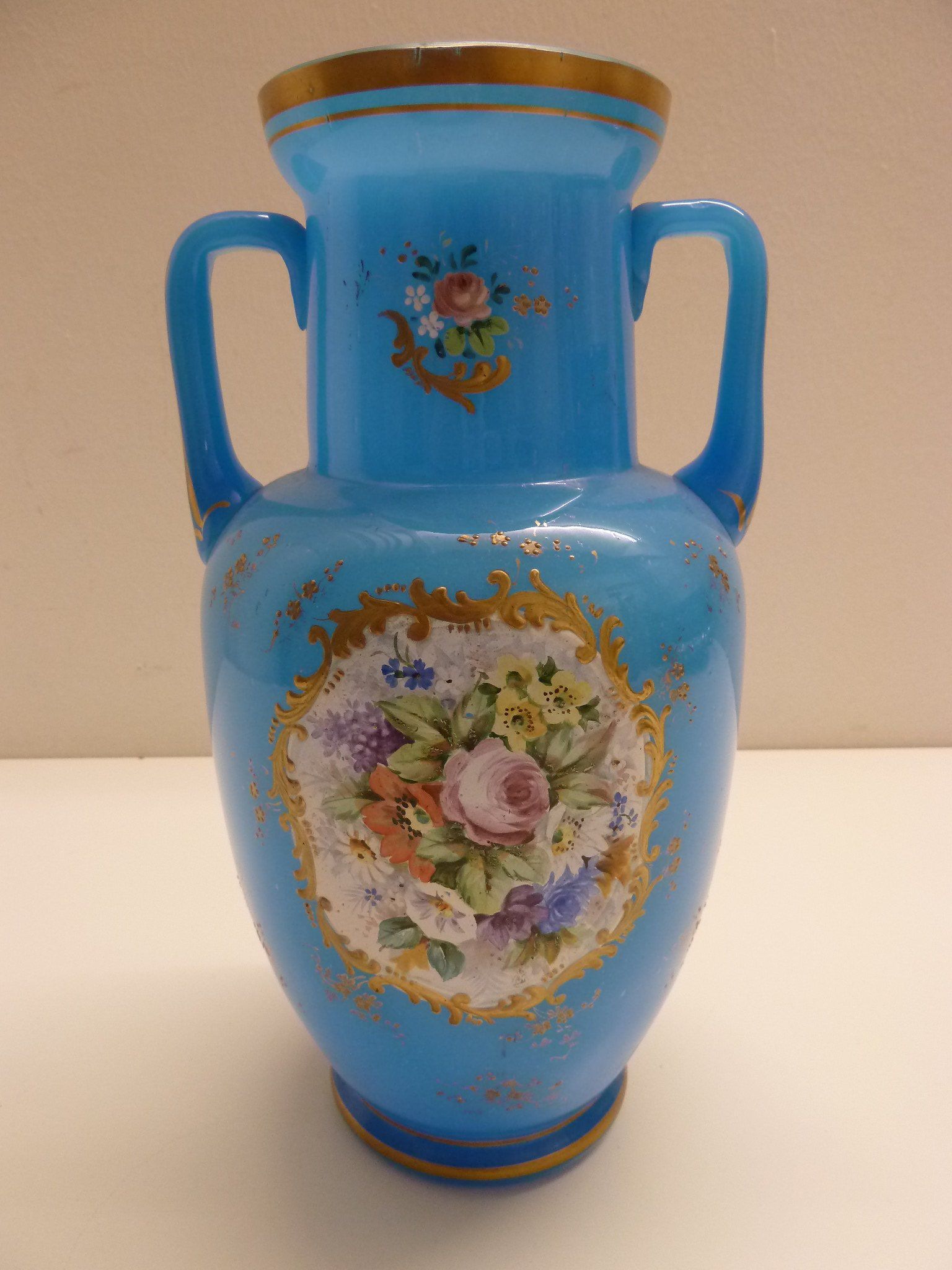 Biedermeier Glas Vase Biedermeier Glas Vase