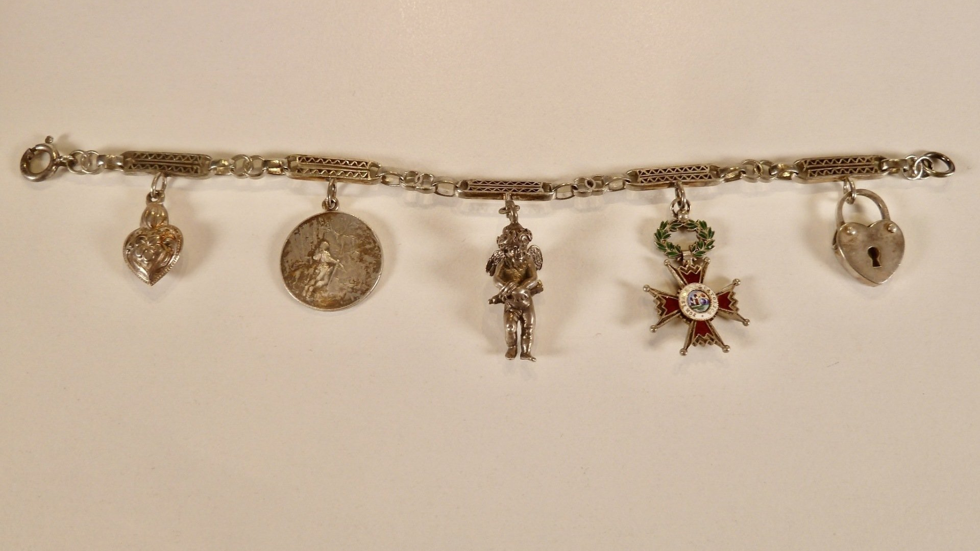 Silber Bettelarmband um 1900 Silber Bettelarmband um 1900